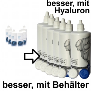 Pur Kombilsung- neu und verbessert mit Behlter Premium Pflege Kombilsung Hyaluron 6 x 360 ml