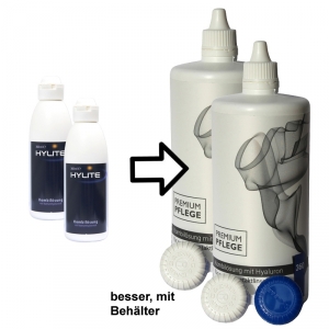 Hylite Kombilsung neu und verbessert mit Behlter Premium Pflege Kombilsung Hyaluron 2 x 360 ml