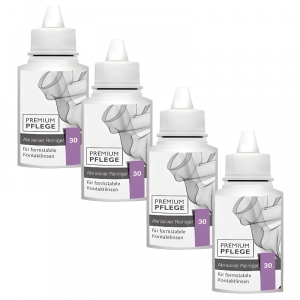 Premium Pflege Abrasiver Reiniger fr formstabile Kontaktlinsen 4 x 30 ml